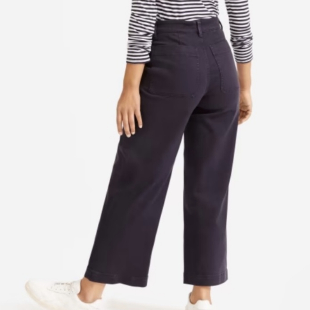 Everlane Navy blue Wide Leg Crop Pants